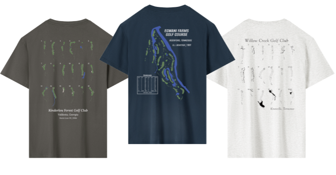 Custom Course Routing Apparel and Golf Shirts by Ridgeside Golf